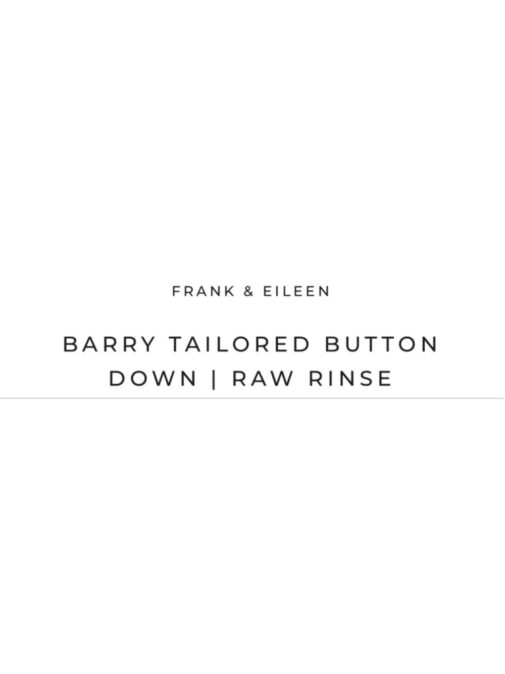 New Frank & Eileen Barry Denim Button Down Shirt M Dark Raw Rinse Wash - Picture 3 of 5